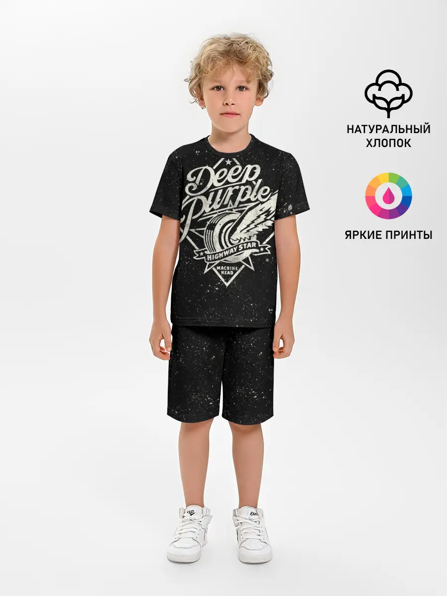 Детская пижама с шортами / Deep Purple