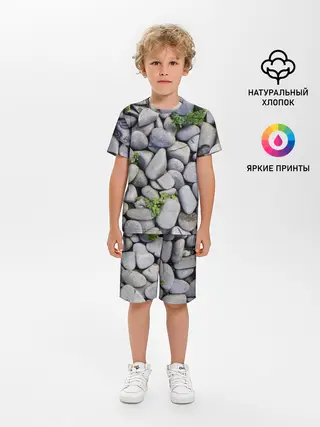 Детская пижама с шортами / Камни
