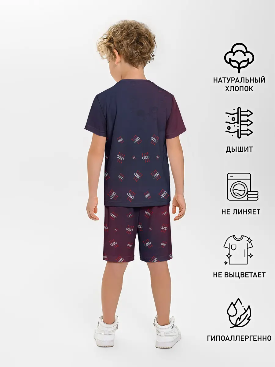 Детская пижама с шортами / Audi - Raindrops