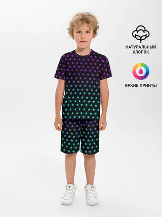 Детская пижама с шортами / НЕОНОВЫЕ ЗВЁЗДЫ