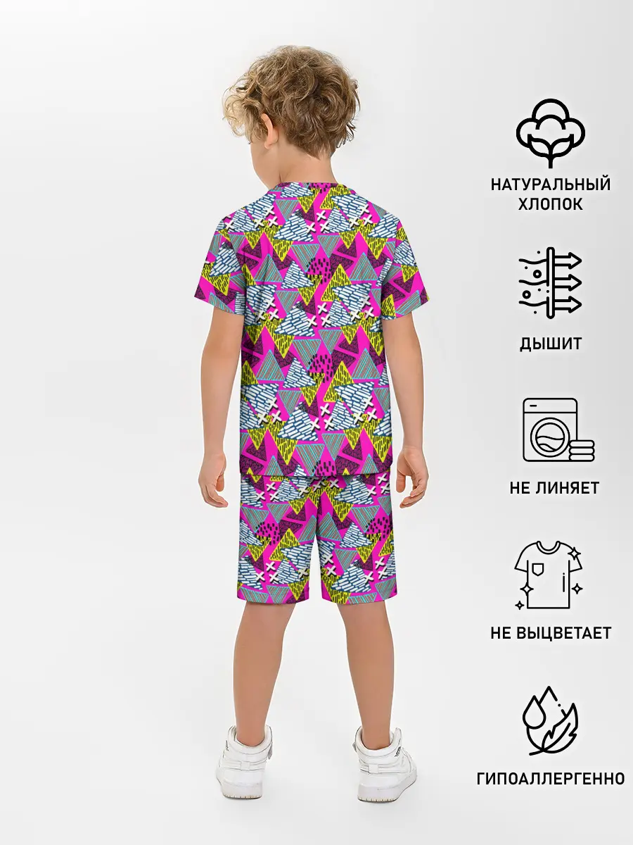 Детская пижама с шортами / Дикая абстракция
