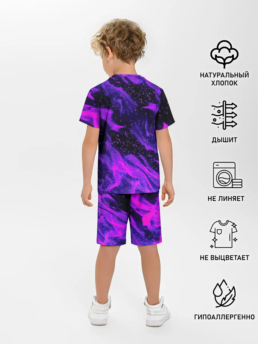 Детская пижама с шортами / ФИОЛЕТОВЫЙ ОГОНЬ