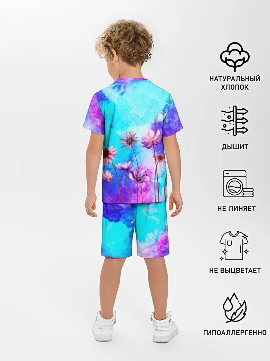 Детская пижама с шортами / Цветов аромат