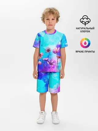 Детская пижама с шортами / Цветов аромат