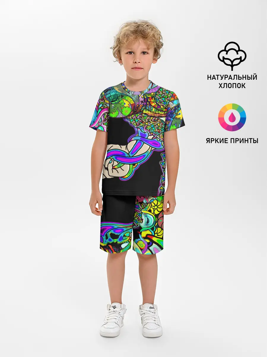 Детская пижама с шортами / ПСИХОДЕЛИКА NEW