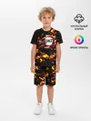 Детская пижама с шортами / Kimetsu no Yaiba желтое пламя