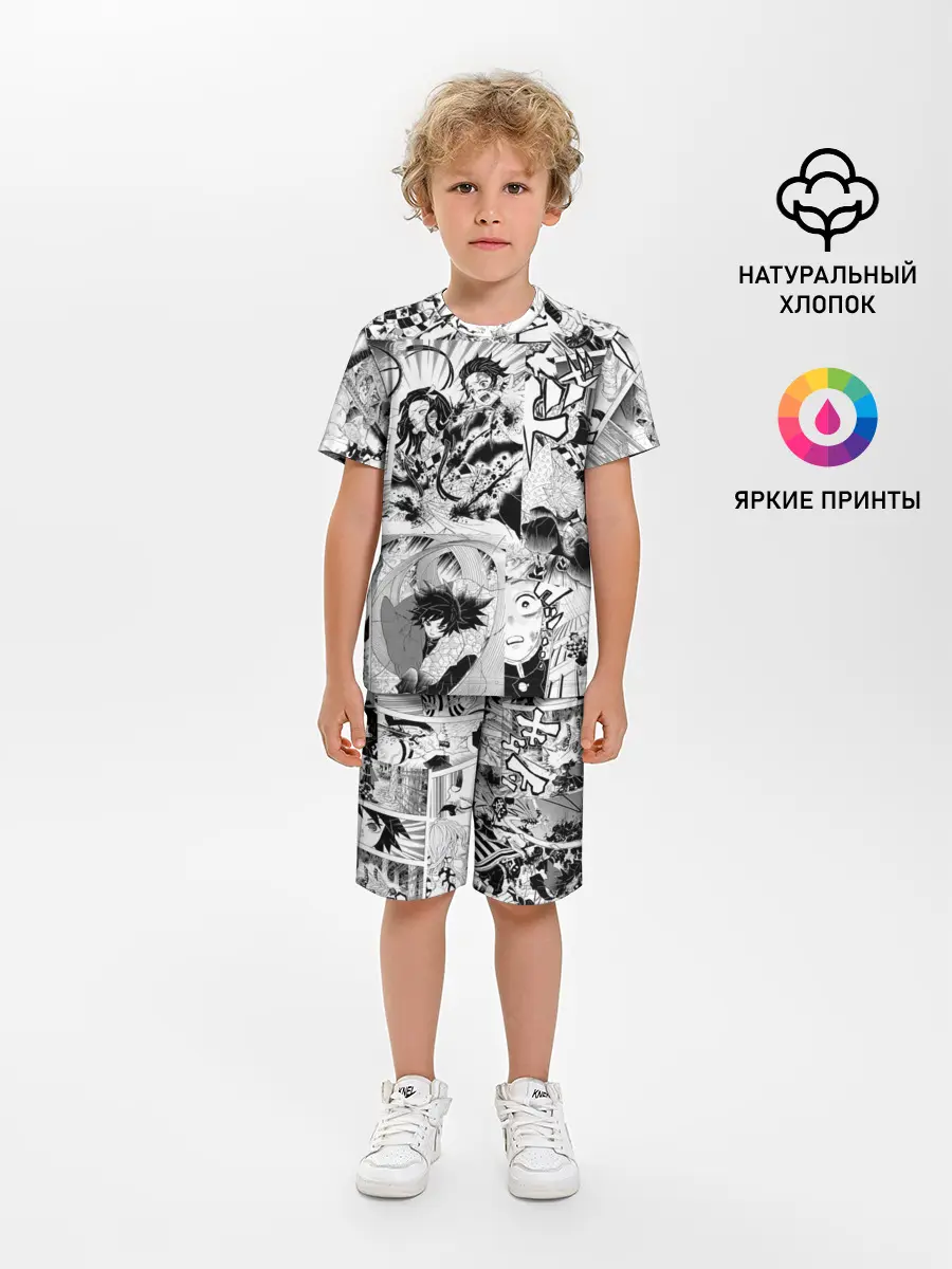 Детская пижама с шортами / Клинок, рассекающий демонов, МАНГА