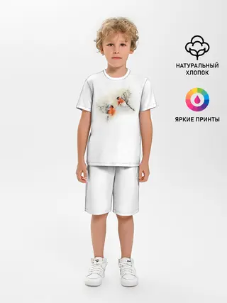 Детская пижама с шортами / Снегири