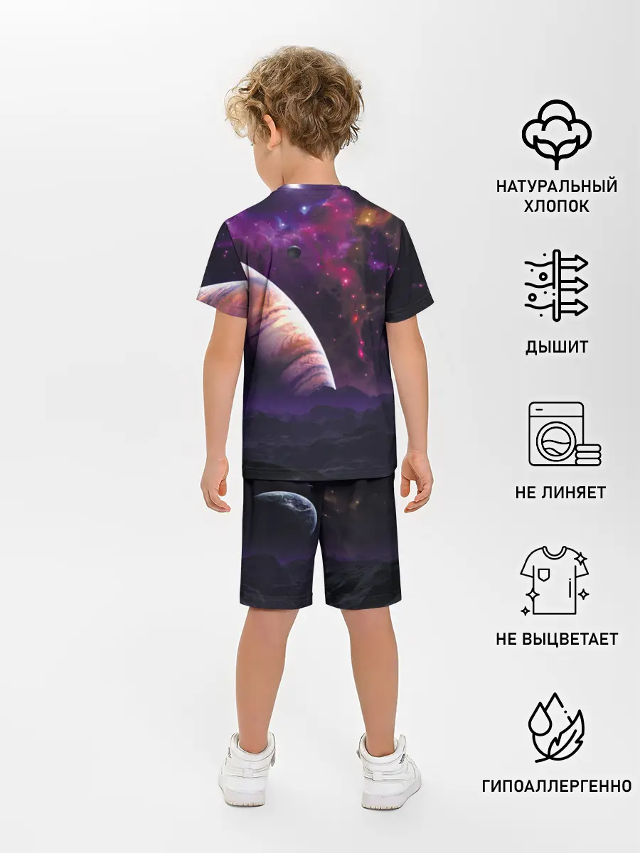 Детская пижама с шортами / Космос
