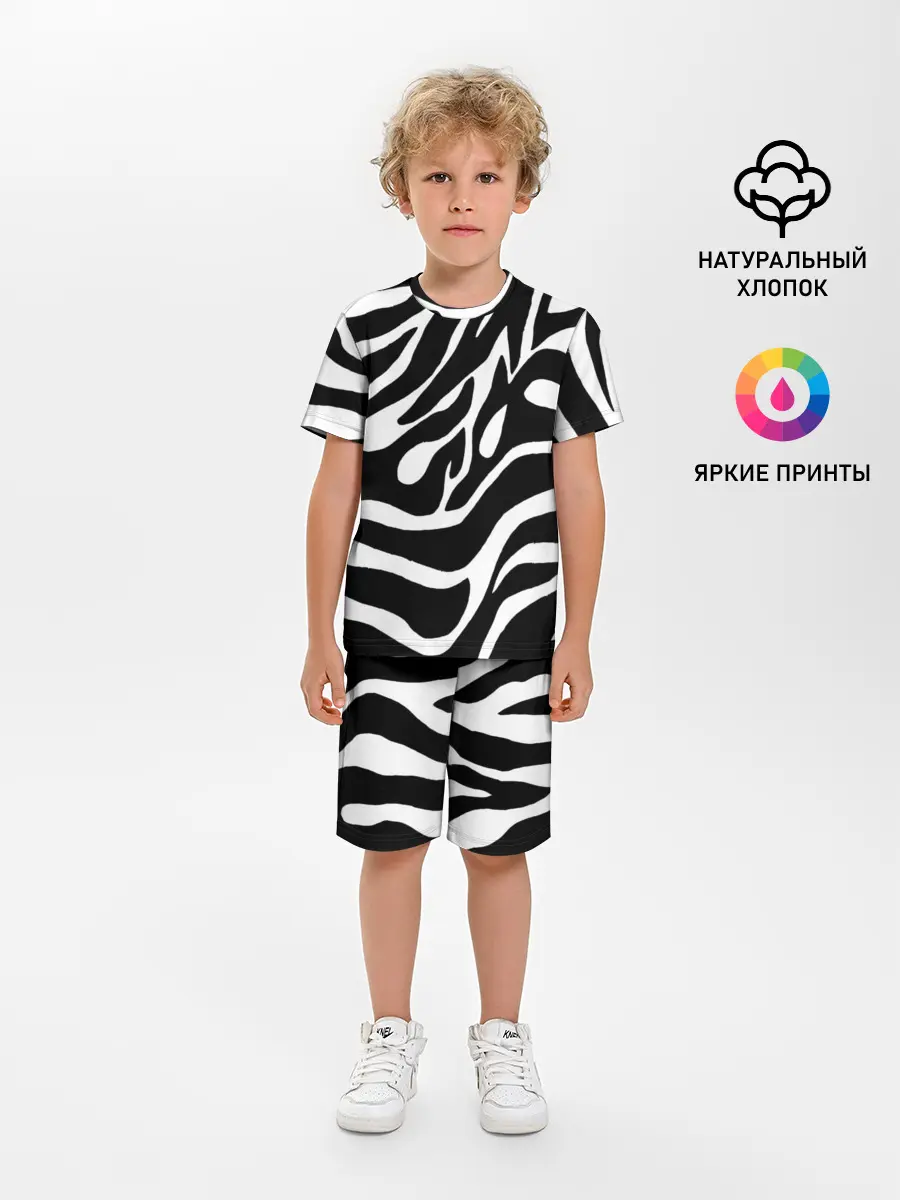 Детская пижама с шортами / Зебра