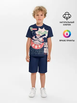 Детская пижама с шортами / Anime Daruma Demon Yokai