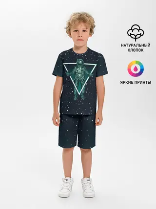 Детская пижама с шортами / Космонавт