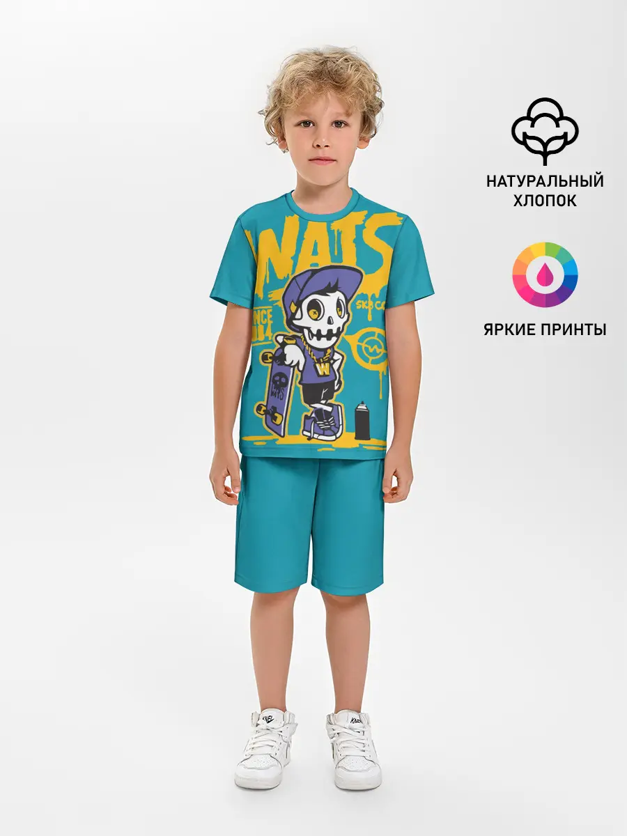 Детская пижама с шортами / Граффити Wats