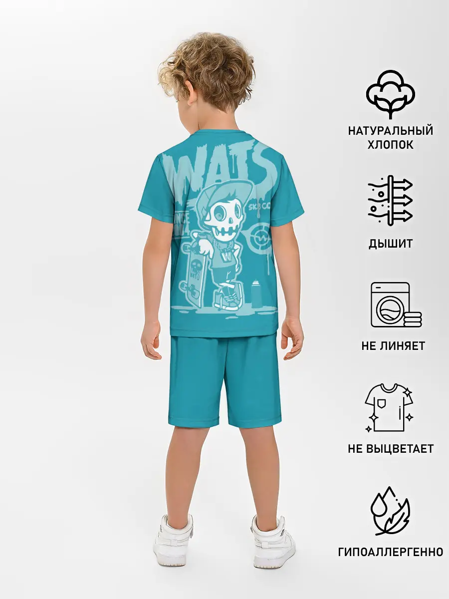 Детская пижама с шортами / Граффити Wats