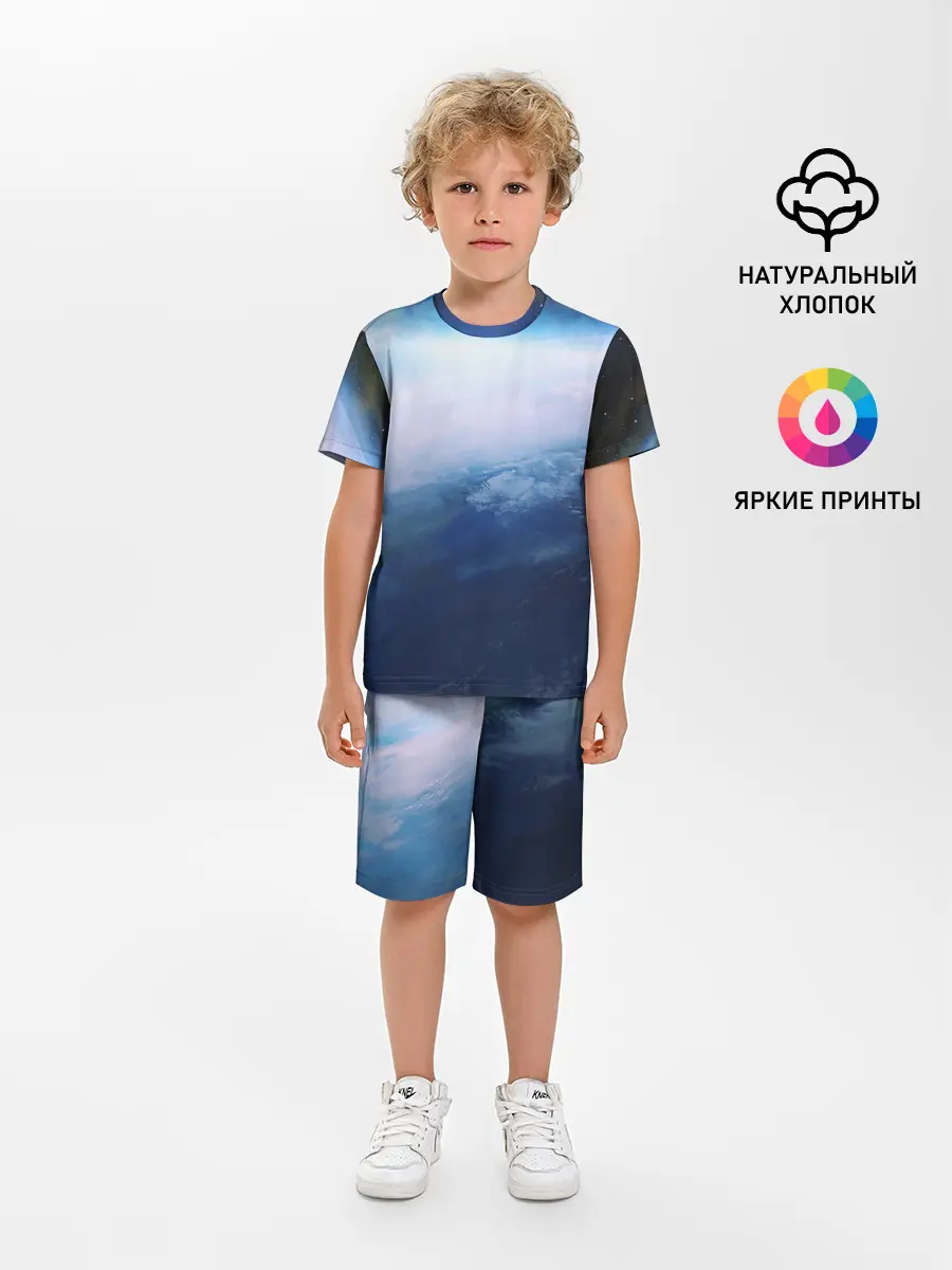 Детская пижама с шортами / Планета Земля