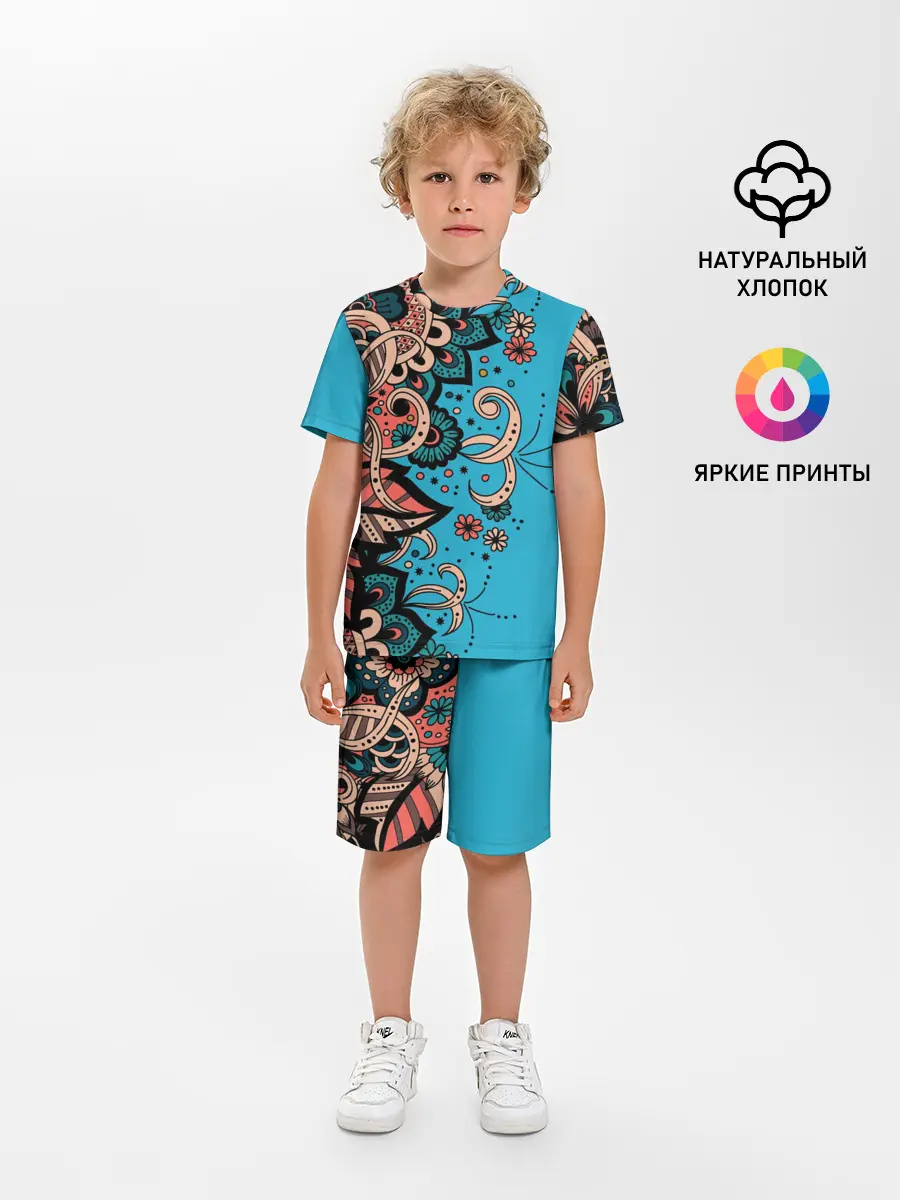 Детская пижама с шортами / Цветочная фантазия
