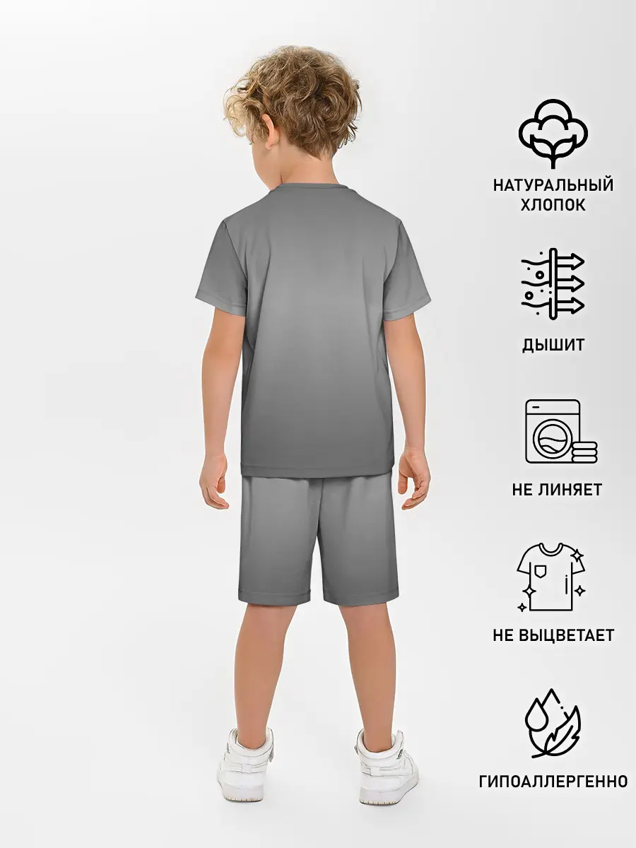 Детская пижама с шортами / Котики в масках