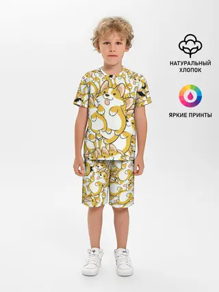 Детская пижама с шортами / Корги