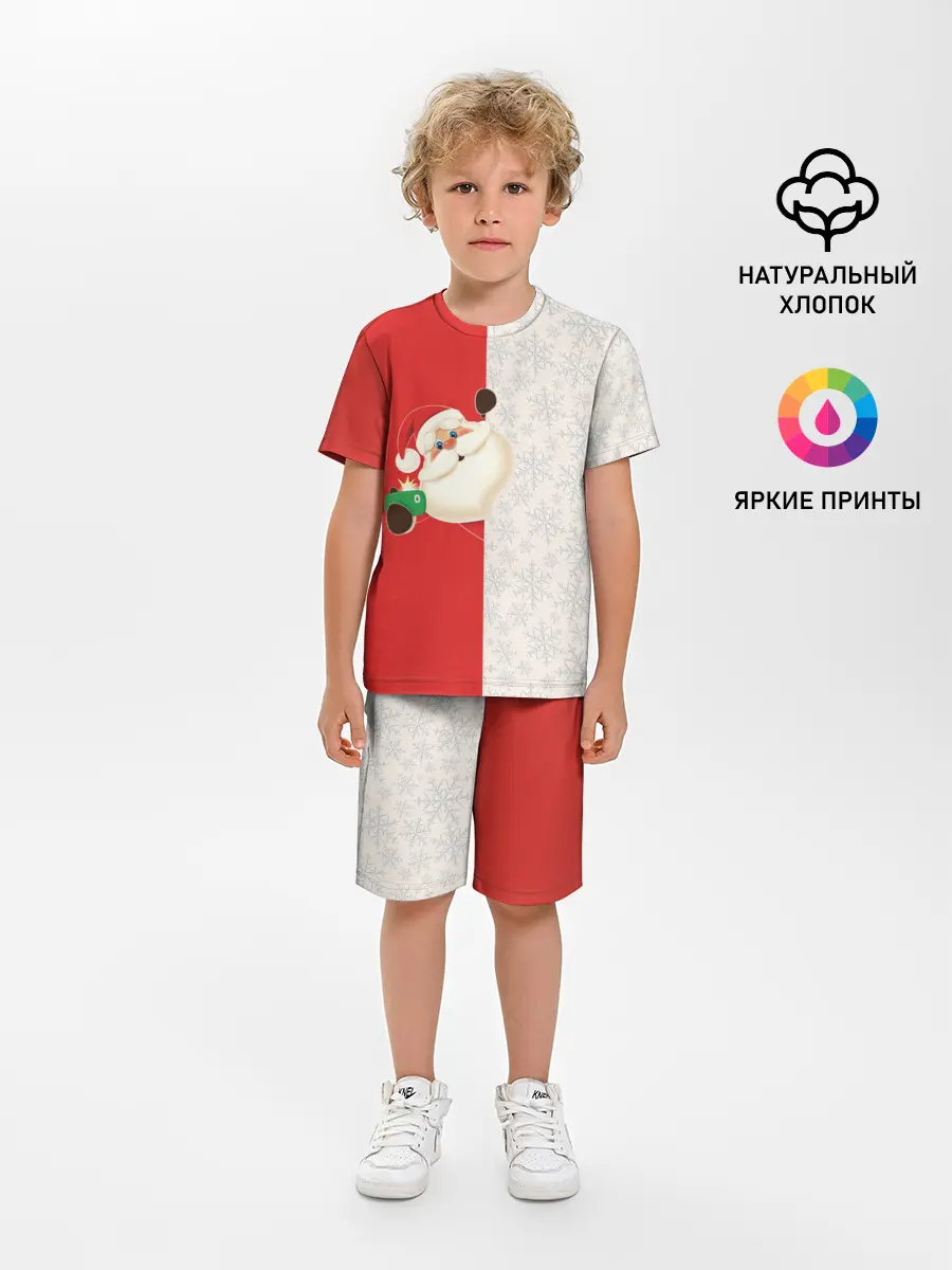 Детская пижама с шортами / Дед Мороз