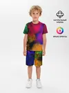 Детская пижама с шортами / Цветные Разводы