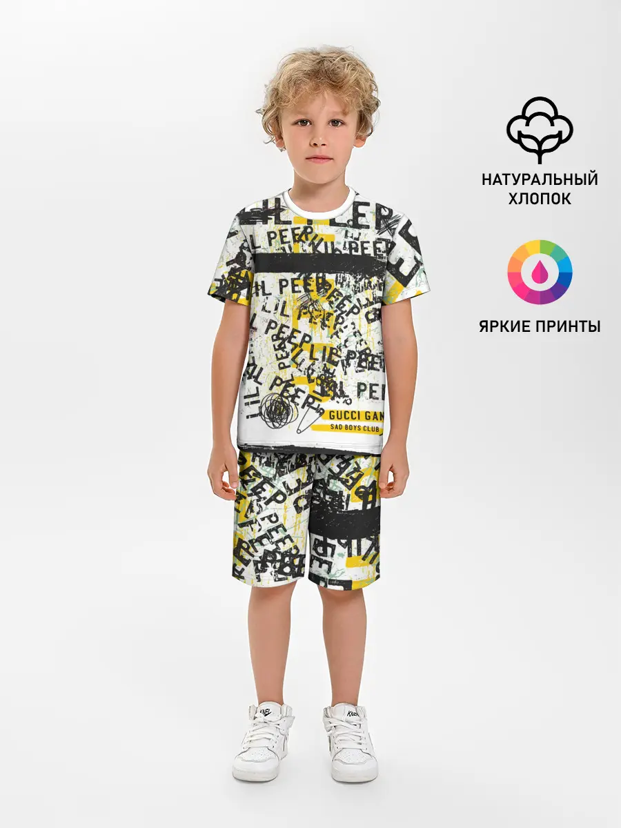 Детская пижама с шортами / LIL PEEP Vintage Graffiti Wall