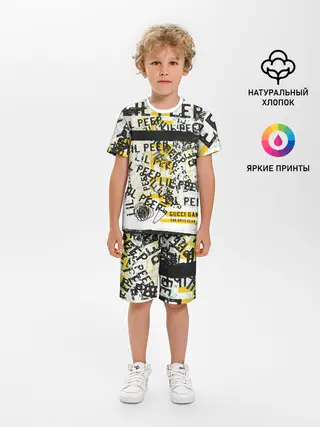 Детская пижама с шортами / LIL PEEP Vintage Graffiti Wall