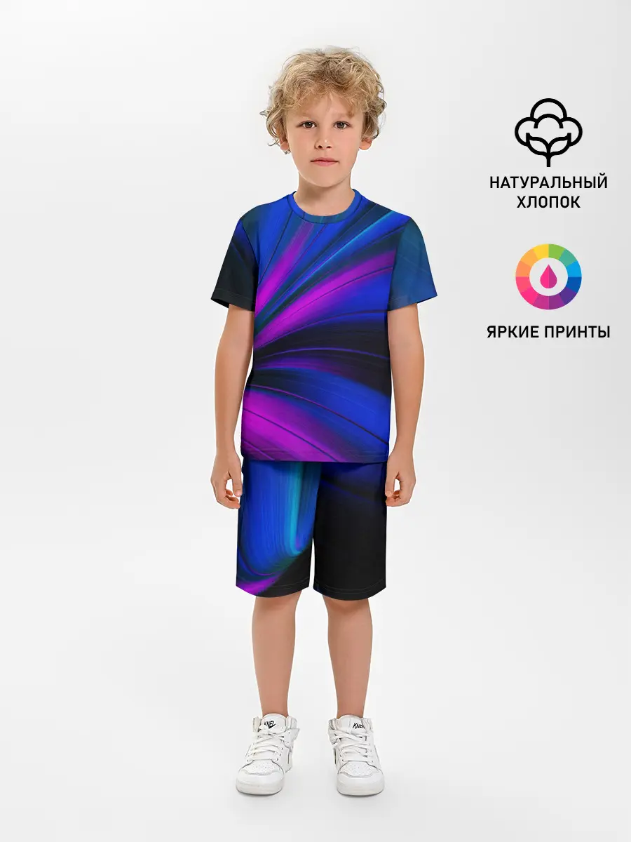 Детская пижама с шортами / НЕОНОВЫЕ ВОЛНЫ | NEON STRIPES