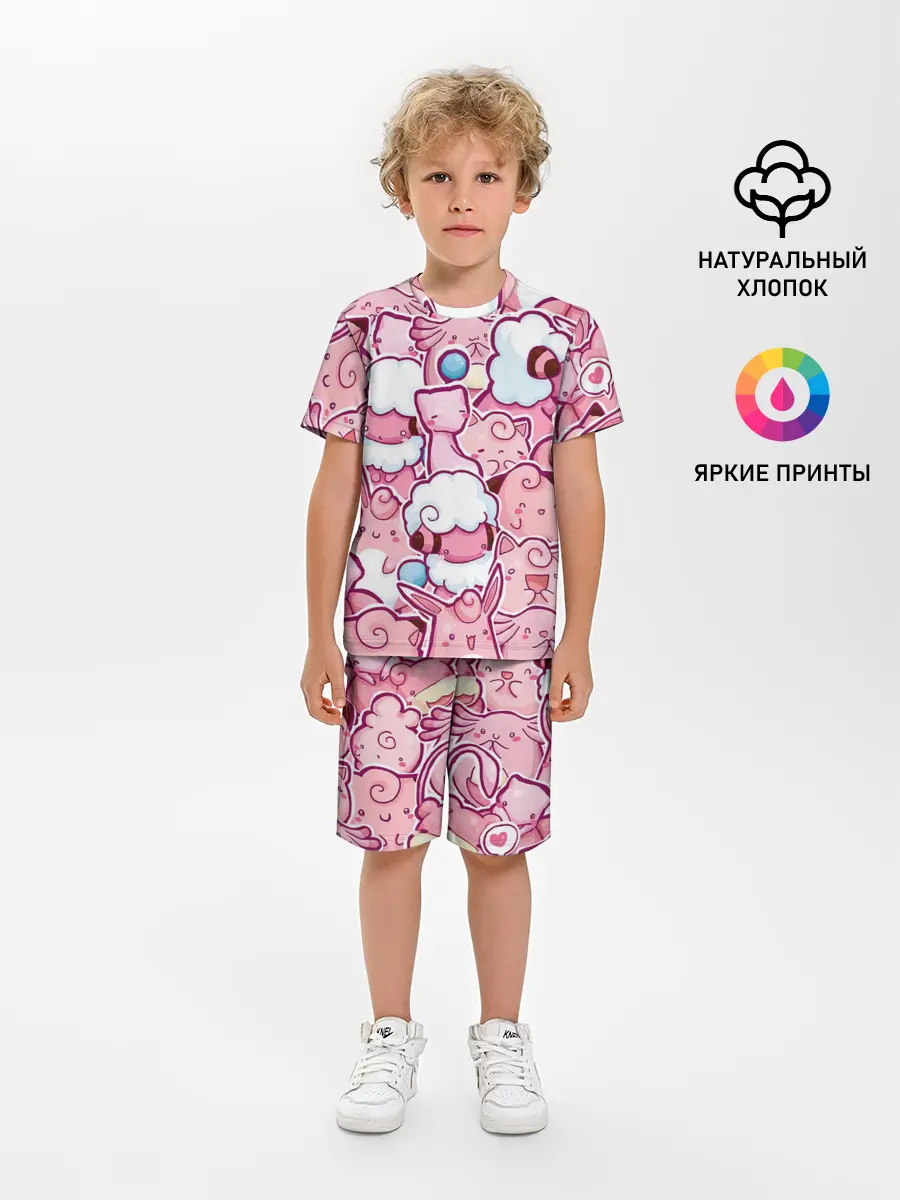 Детская пижама с шортами / Розовое собрание