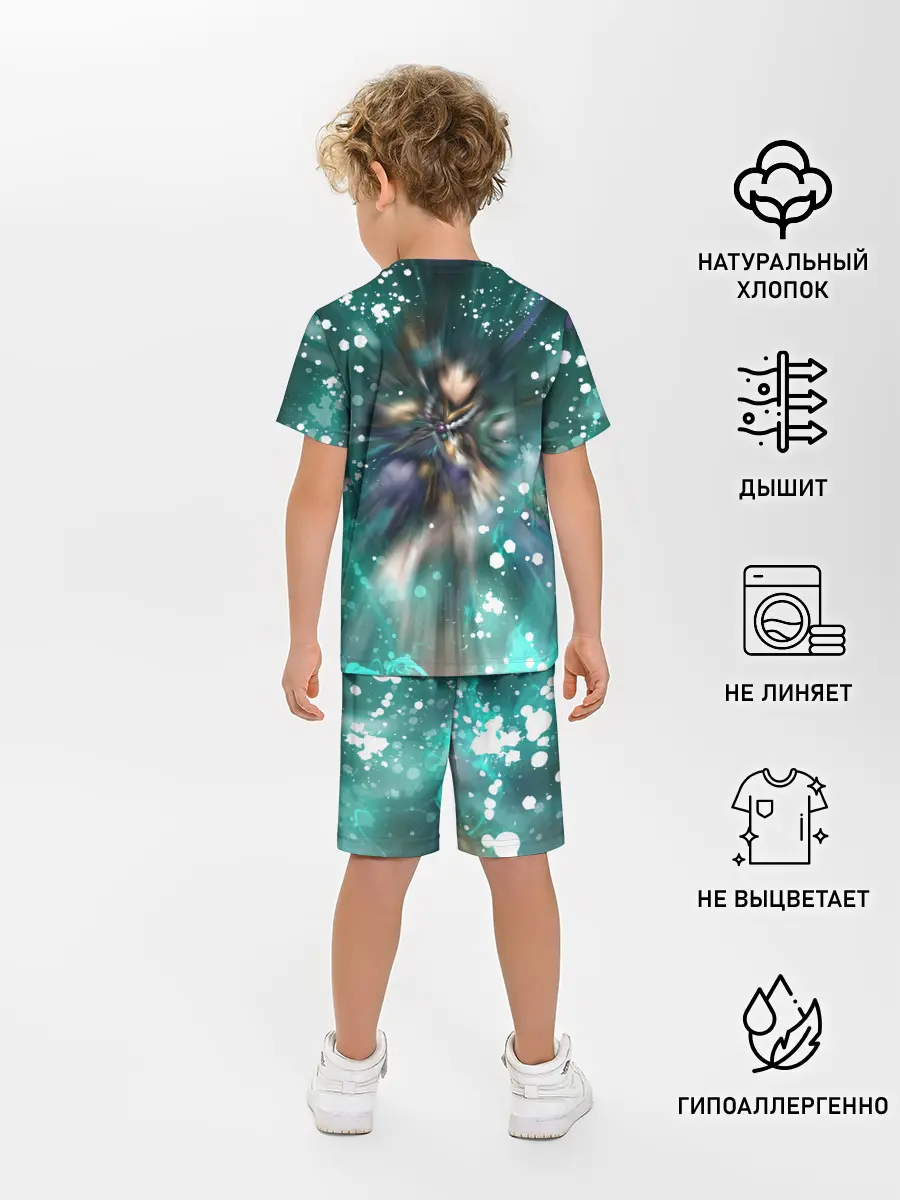 Детская пижама с шортами / Сяо | Геншин Импакт