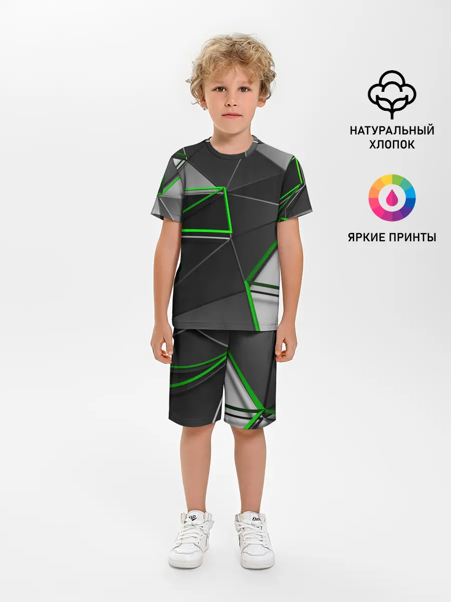 Детская пижама с шортами / 3D полигон