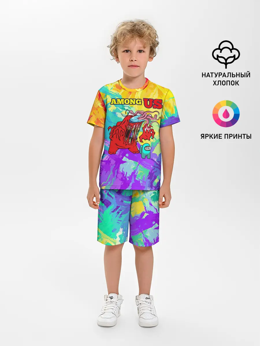Детская пижама с шортами / Among Us