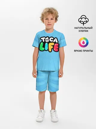 Детская пижама с шортами / Toca Boca logo | Тока Бока логотип