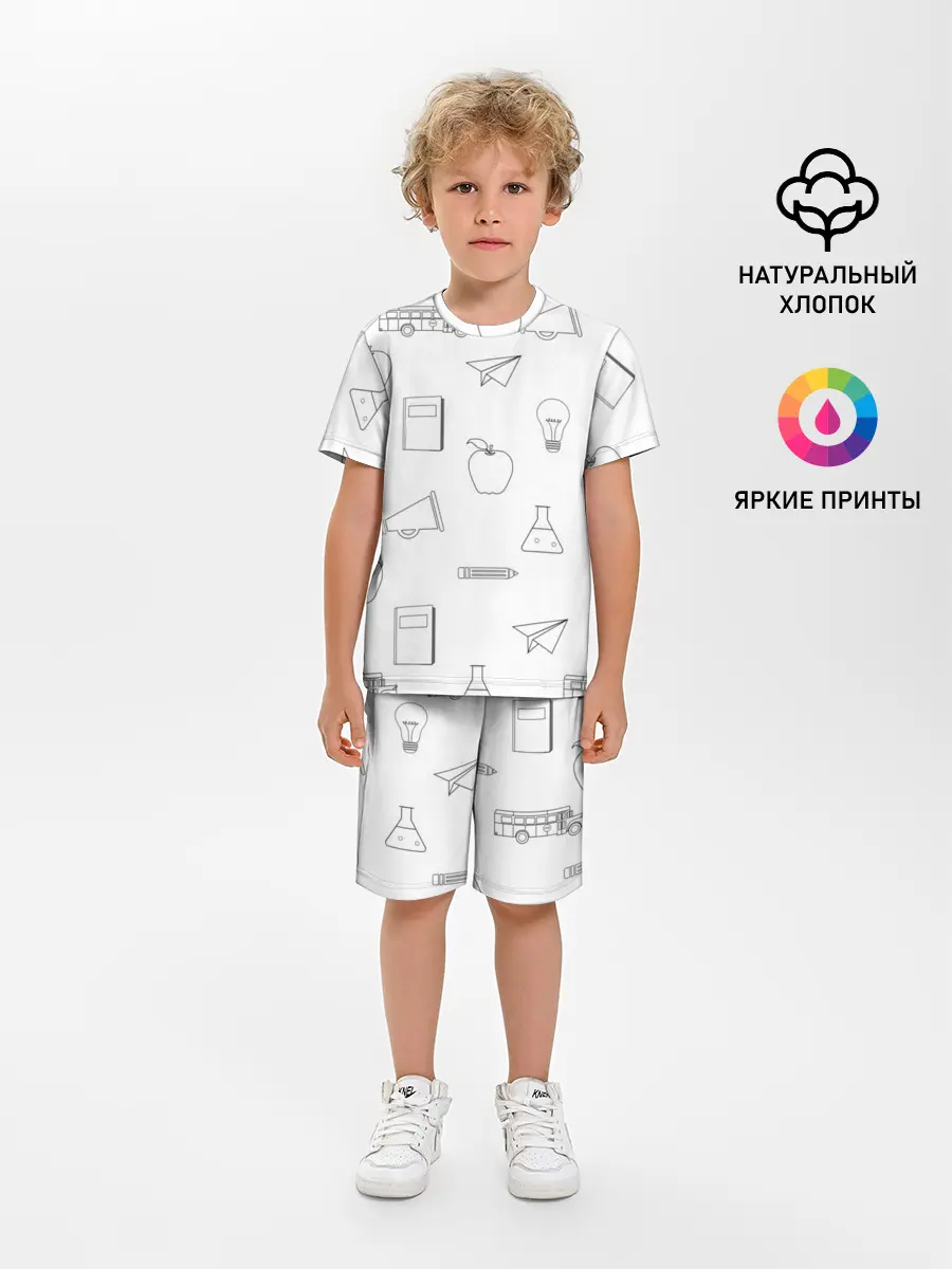 Детская пижама с шортами / эскизы простые