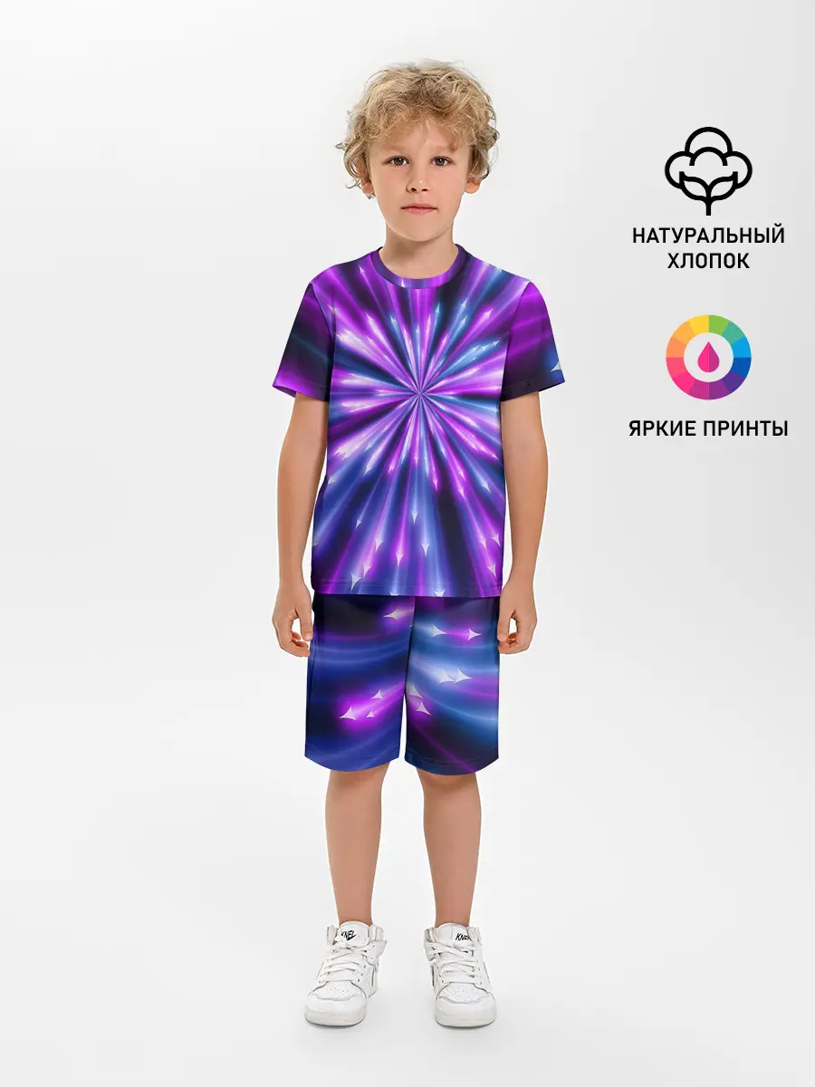 Детская пижама с шортами / Неоновые стрелы