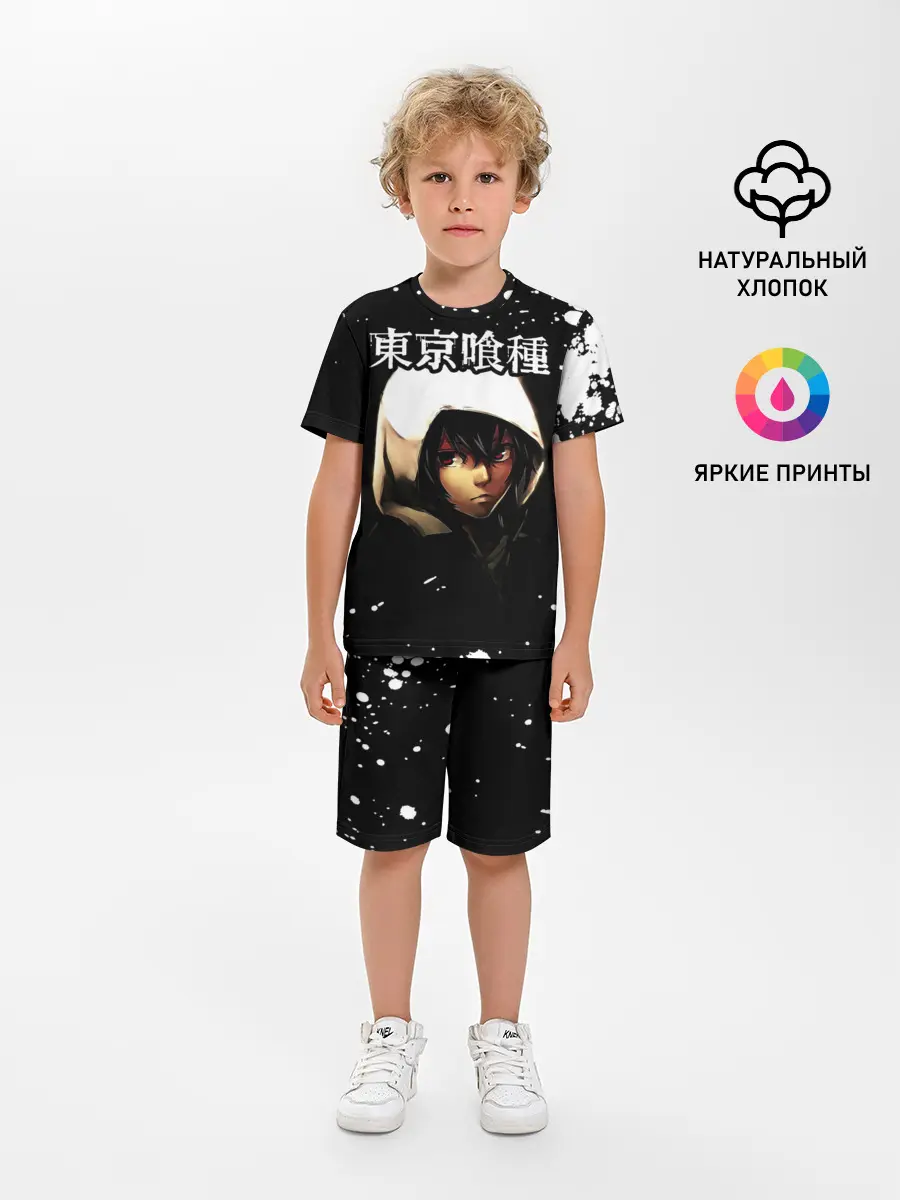 Детская пижама с шортами / Тоука Киришима в капюшоне