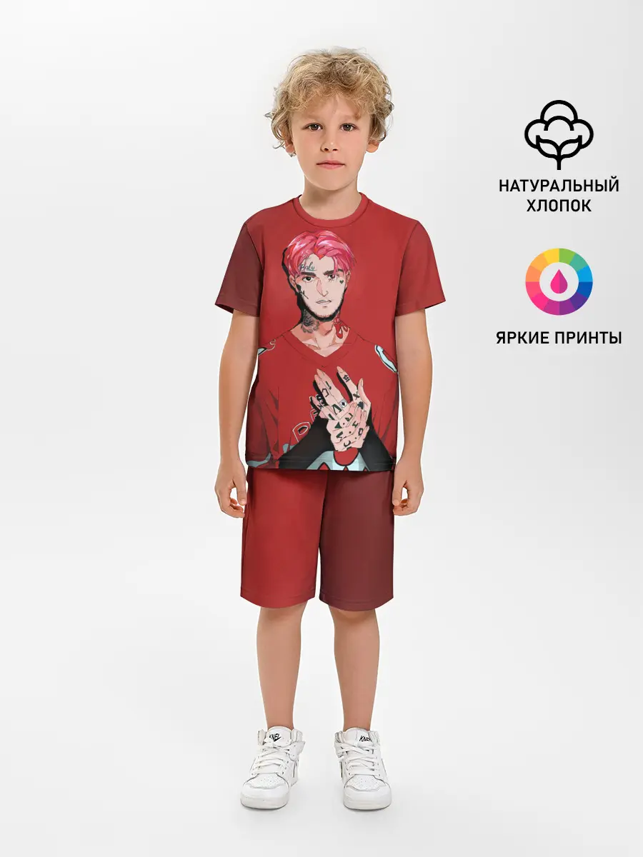 Детская пижама с шортами / Red Lil Peep