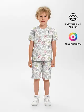 Детская пижама с шортами / Штампы мира
