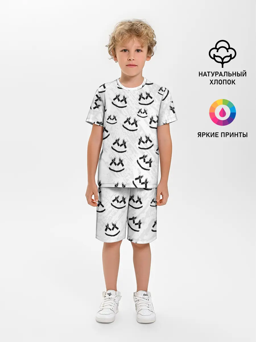 Детская пижама с шортами / MARSHMELLO PATTERN