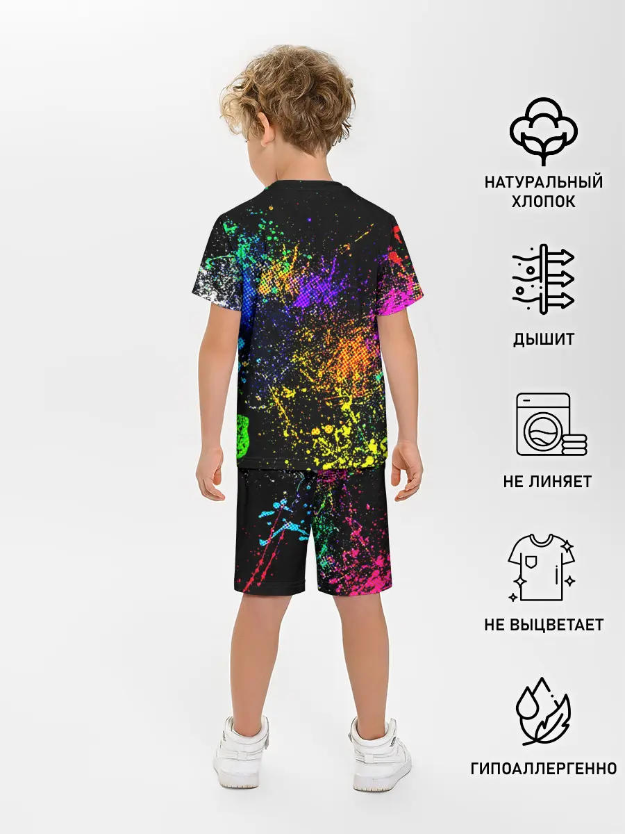 Детская пижама с шортами / БРЫЗКИ КРАСОК