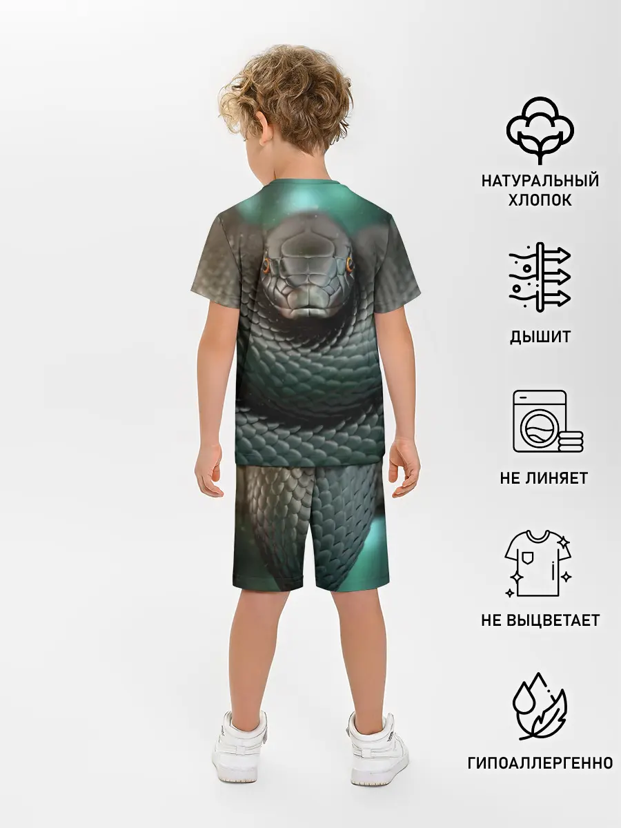 Детская пижама с шортами / Чёрная мамба