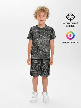 Детская пижама с шортами / Стимпанк Механизм
