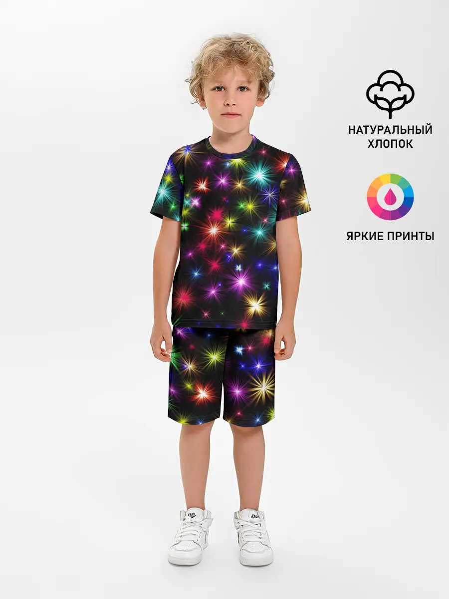 Детская пижама с шортами / ПРАЗДНИЧНЫЕ ОГОНЬКИ