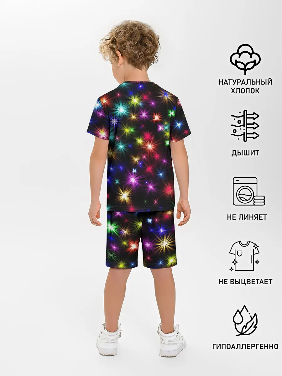 Детская пижама с шортами / ПРАЗДНИЧНЫЕ ОГОНЬКИ