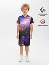 Детская пижама с шортами / Космическая спираль