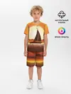 Детская пижама с шортами / Кораблик на закате