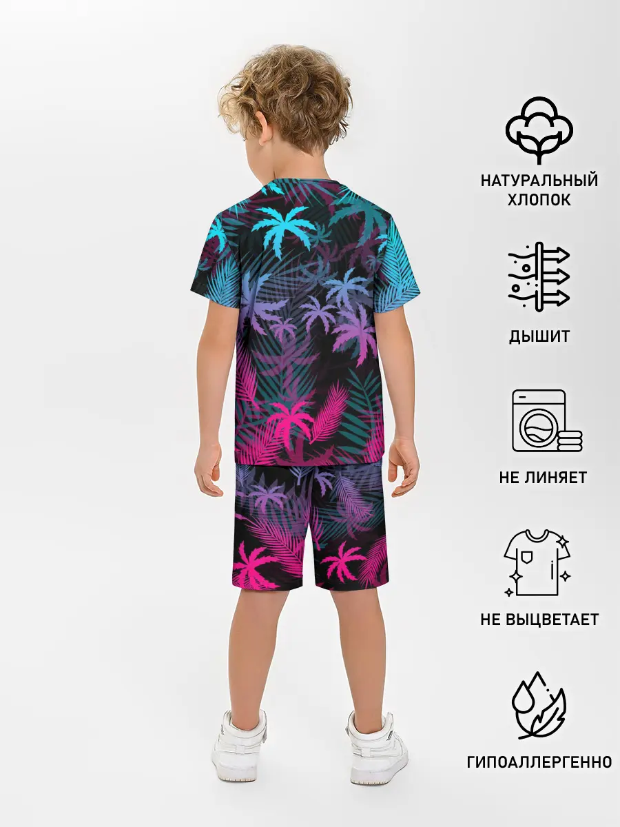 Детская пижама с шортами / НЕОНОВЫЕ ПАЛЬМЫ | NEON PALMS