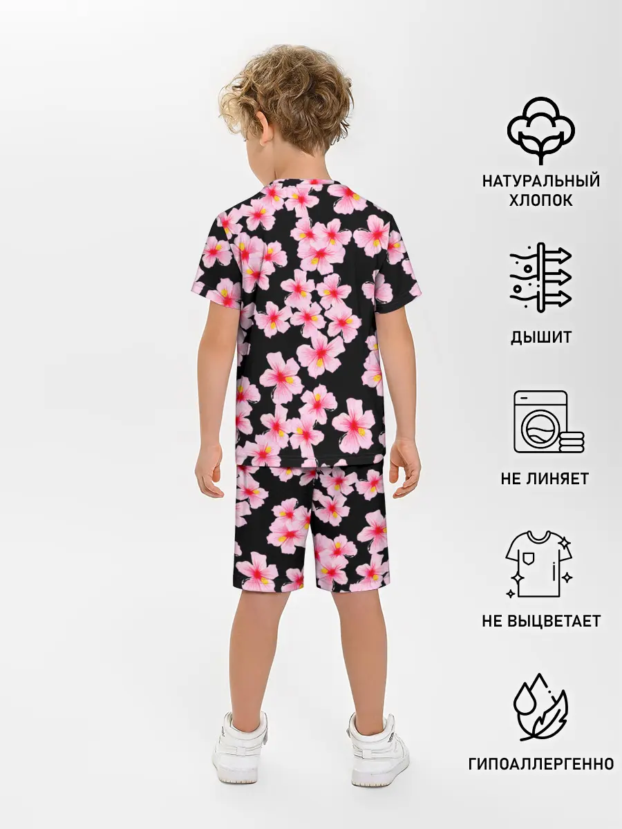 Детская пижама с шортами / Цветы желаний