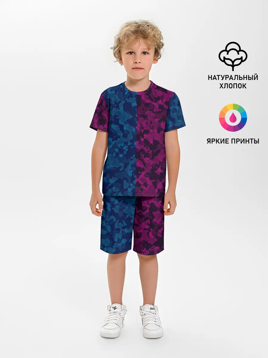 Детская пижама с шортами / NEON MILITARY | НЕОНОВОЕ МИЛИТАРИ