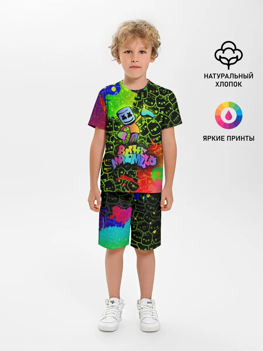 Детская пижама с шортами / Marshmello