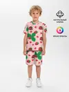 Детская пижама с шортами / Клубника в шоколаде